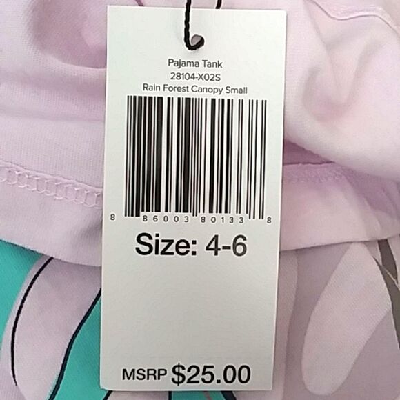 Vera Bradley Tank Top Women's Sunny Vibes Rain Forest Canopy Tropical NEW Small - Picture 10 of 12